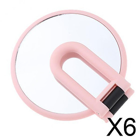 6xPortable Double Sided Round Handheld Magnifying Makeup Mirror 2X Magnify