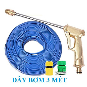 Bộ dây vòi xịt nước ,tăng áp 3 lần,loại 3m,5m 206701-3 đầu đồng