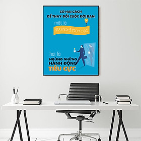 Mua Tranh động lực Một là suy nghĩ tích cực. Hai là ngừng những hành động tiêu cực-Model: AZ1-0487