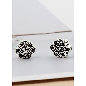 Combo 2 cái charm bạc hình nút thắt kết đồng tâm xỏ ngang - Ngọc Quý Gemstones