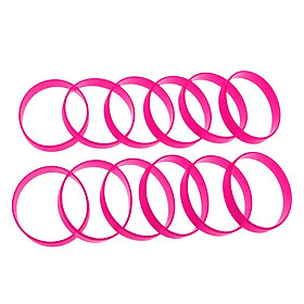 12 Pieces Blank Wristbands Bracelet Silicone Rubber Wrist Bands
