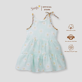 Đầm Muslin Hai Tầng Cột Dây Bên Vai Cho Bé Gái - NELI DRESS - DRM036 - SAOLA KIDS CLOTHING