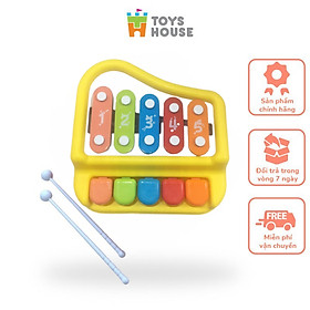 Đàn piano kết hợp đàn gõ Xylophone 5 phím cho bé ToysHouse HE8011