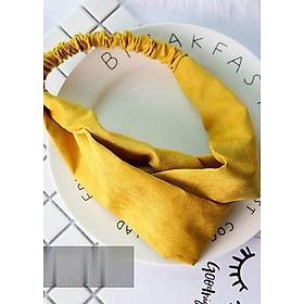 Băng Đô Vải Cài Tóc Nhung Màu Vàng - Mã BD057
