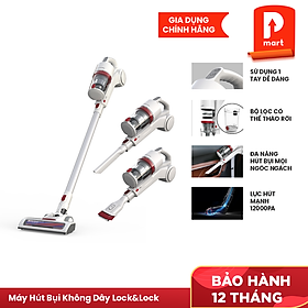 Máy Hút Bụi Không Dây Dùng Pin Sạc Lock&Lock ENV116WHT (150W) - Hàng Chính Hãng