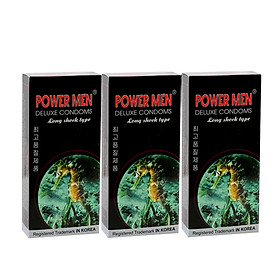 Bao cao su Powermen Cá Ngựa Tăng khoái cảm Kéo dài thời gian Hộp 12 BCS