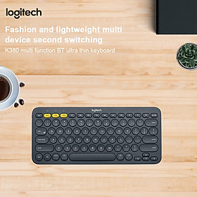 Logitech K380 Wireless BT Keyboard Multi-device Pairing Compatible with macOS Computers iPads iPhones
