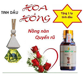 Combo tinh dầu hoa hồng - tinh dầu treo ô tô, treo phòng, Hoa Nén