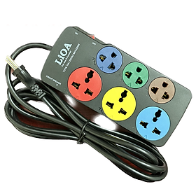 Ổ cắm điện 3d + 3s dây 3m x 2 lioa 3d3s32 - đen
