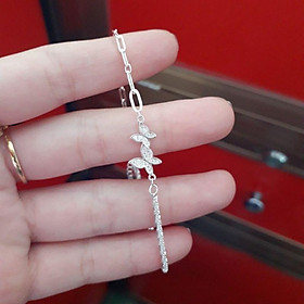 Lắc tay bạc butterfly đính đá cao cấp  YN JEWELRY