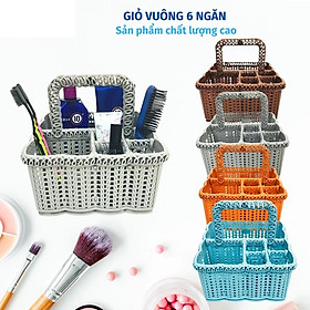 Mua Giỏ đựng đồ 6 ngăn đa năng kích thước  21.5 cm x21.5 cm x 20 cm nhựa cao cấp