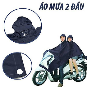 Áo Mưa Cánh Dơi 2 Đầu Vải Dù Siêu Dai Loại Trơn