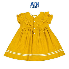 Đầm bé gái họa tiết Bèo Vàng Cotton dệt - AICDBG311OYE - AIN Closet