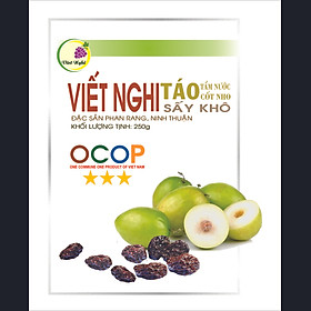 Táo tẩm nước cốt nho sấy khô Viết Nghi 250g