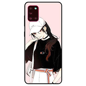 Ốp lưng dành cho Samsung A31 mẫu Cô Gái Đội Nón