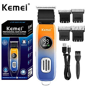Tông đơ cắt tóc chuyên nghiệp Kemei KM-1837 thiết kế nhỏ gọn có thể dùng cạo đầu, fade trắng chân tóc công suất mạnh