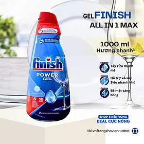Xà phòng Gel rửa bát Finish Classic  1.3 lít dùng cho máy rửa chén bát, Nước rửa bát Finish Gel 1300ml
