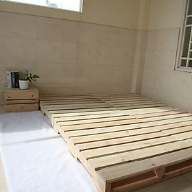 Mua Giường Ngủ Pallet Gỗ Thông Nhập Khẩu Chống Mối Mọt - Sang Trọng - Tiện Lợi