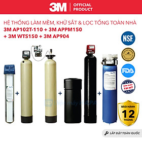 Mua Hệ Thống Khử Kim Loại  Làm Mềm & Lọc Nước Tổng 3M APPM150 + WTS150 + AP904 + AP102T-110 Cho Biệt Thự  Villa  Nhà Phố... Công Suất 378.541 Lít  Chuyên Xử Lý Mọi Nguồn Nước Đầu Vào  Nước Giếng  Cứng  Kim Loại Nặng - Nhập Khẩu Mỹ  Hàng Chính Hãng 3M