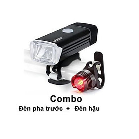 Mua Combo đèn pha siêu sáng cho xe đạp + đèn led hậu