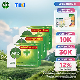 Combo 3 xà phòng Dettol kháng khuẩn 100g