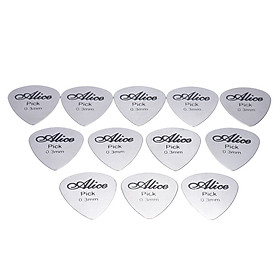 Pick Guitar Thép Không Gỉ Alice AP-12S (12 Cái)