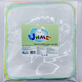 Set 10 Tấm Lót Sơ Sinh Chống Thấm Unmei 30x30 Loại Đẹp Mịn - Sản Phẩm Có Thể Giặt Bằng Máy Giặt