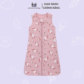 Túi ngủ chũn Miraclebaby cho bé vải cotton mềm mịn cho bé từ 0 đến 18 tháng tuổi