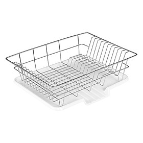 Giá Inox 304 Úp Chén Dĩa + Khay Hứng Nước Thông Minh Prota PT971