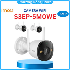 Camera Wifi ngoài trời Full Color iMOU S3EP-5M0WE (5MP) /IPC-S3EP-3M0WE (Bullet 3 3MP), Chống ngược sáng, hồng ngoại 30m - Hàng chính hãng