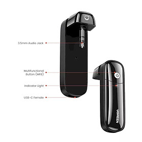 Mua Bộ phát BT5.0 Jack 3.5mm APTX Low Latency cho Nintendo Switch - Lite Ugreen 80189 Màu Đen CM324 Hàng chính hãng