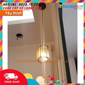 Đèn gỗ diy thả trần trụ tròn đẹp trang trí nhà và quán cafe Trenddecor
