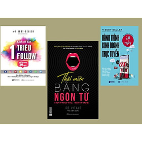 Combo Làm giàu từ Kinh doanh trực tuyến DẤU CHÂN TRÊN MẠNG: Cách Để Đạt 1 Triệu Follow Chỉ Trong 30 Ngày + Thôi miên bằng ngôn từ + Hành trình kinh doanh trực tuyến 28 ngày) Bộ sách Kiếm Tiền Trên Các Nền Tảng Mạng Xã Hội