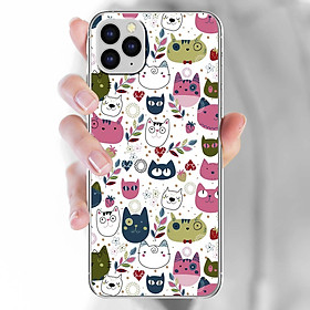 Ốp lưng dành cho iPhone 11 Pro mẫu Nhiều chú mèo ngơ ngác