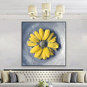 Mua Tranh Treo Tường Hoa Cúc 3D - Tranh canvas giá xưởng tặng kèm đinh đa năng treo tranh không cần khoan tường