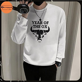 Áo sweater nam cổ tròn, Áo thu đông chất đẹp kiểu dáng trẻ trung in YEAR OF mã NZ616