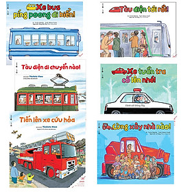 Download sách Bộ Ehon về các phương tiện giao thông: Xe Bus Píng Poong Đi Biển - Cùng Xây Nhà Nào - Xe Tuần Tra Cố Lên Nào - Tàu Điện Tới Rồi - Tàu Điện Di Chuyển Nào - Tiến Lên Xe Cứu Hỏa