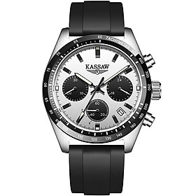 Đồng hồ nam chính hãng KASSAW Eco Drive K988-2 (Năng lượng mặt trời) Kính sapphire ,chống xước,Chống nước ,BH 24 tháng