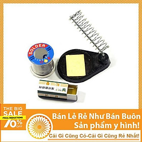 Bộ Phụ Kiện Hàn Đa Năng (01 Cuộn Thiếc OK-100g, 01 Nhựa Thông Hộp, 01 Kệ Hàn Lò Xo, 01 Bọt Biển)