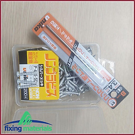 Mua Combo hộp vít bê tông Unika (loại 4ly  đầu dù) không cần tắc kê nhựa + 1 Mũi khoan Unika 3.5ly