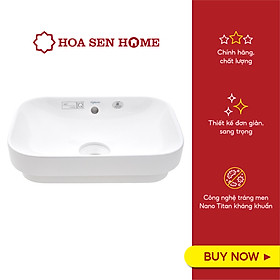 Mua Lavabo bán âm bàn Viglacera V27 men sứ Nano kháng khuẩn  công nghệ Italia - Hoa Sen Home - Hàng chính hãng