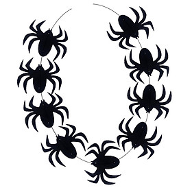Black Spider Garland for Halloween Party Decoration Haunted House Prop