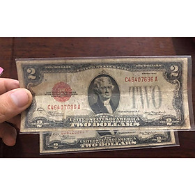Mua Tờ 2 dollars 1928  tiền cổ Mỹ gần 100 năm tuổi sưu tầm