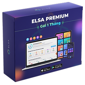 Trọn bộ ELSA Premium bao gồm ELSA Pro, ELSA AI và Speech Analyzer - 1 tháng