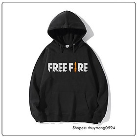 BÁN CHẠY - Áo Hoodie Đen Trắng In Logo Game Free Fire / siêu hót