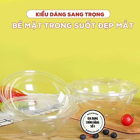 Mua Tô cơm  Bát đựng canh  Đựng thực phẩm Có Nắp Đậy Nhựa Phíp Trong Suốt Chịu Nhiệt Tốt - Âu Phíp Tròn Trong Suốt Có Nắp vn