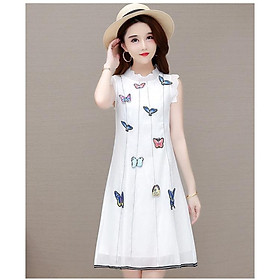 Đầm Suông Dạo Phố Đính Ren Bướm Cực XInh - BY1126