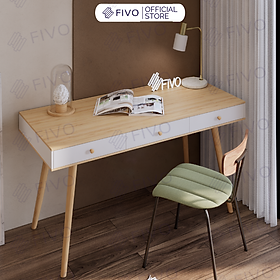 Mua Bàn Làm Việc Gỗ Ngăn Kéo Rộng Rãi Thiết Kế Hiện Đai Phù Hợp Làm Bàn Trang Điểm Dễ Dàng Lắp Ráp (140x60x75cm)