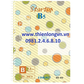 Sổ lò xo đơn B5 - 200 trang; Klong 952
