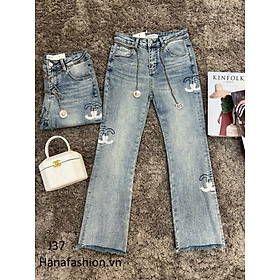 Quần Jeans điệu đà ống côn - J37 - Xanh Jeans